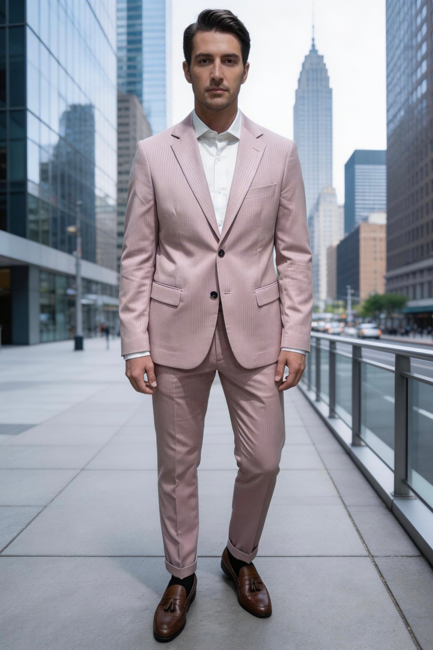 ABITO GESSATURA TONO SU TONO TELAMIRA ROSA