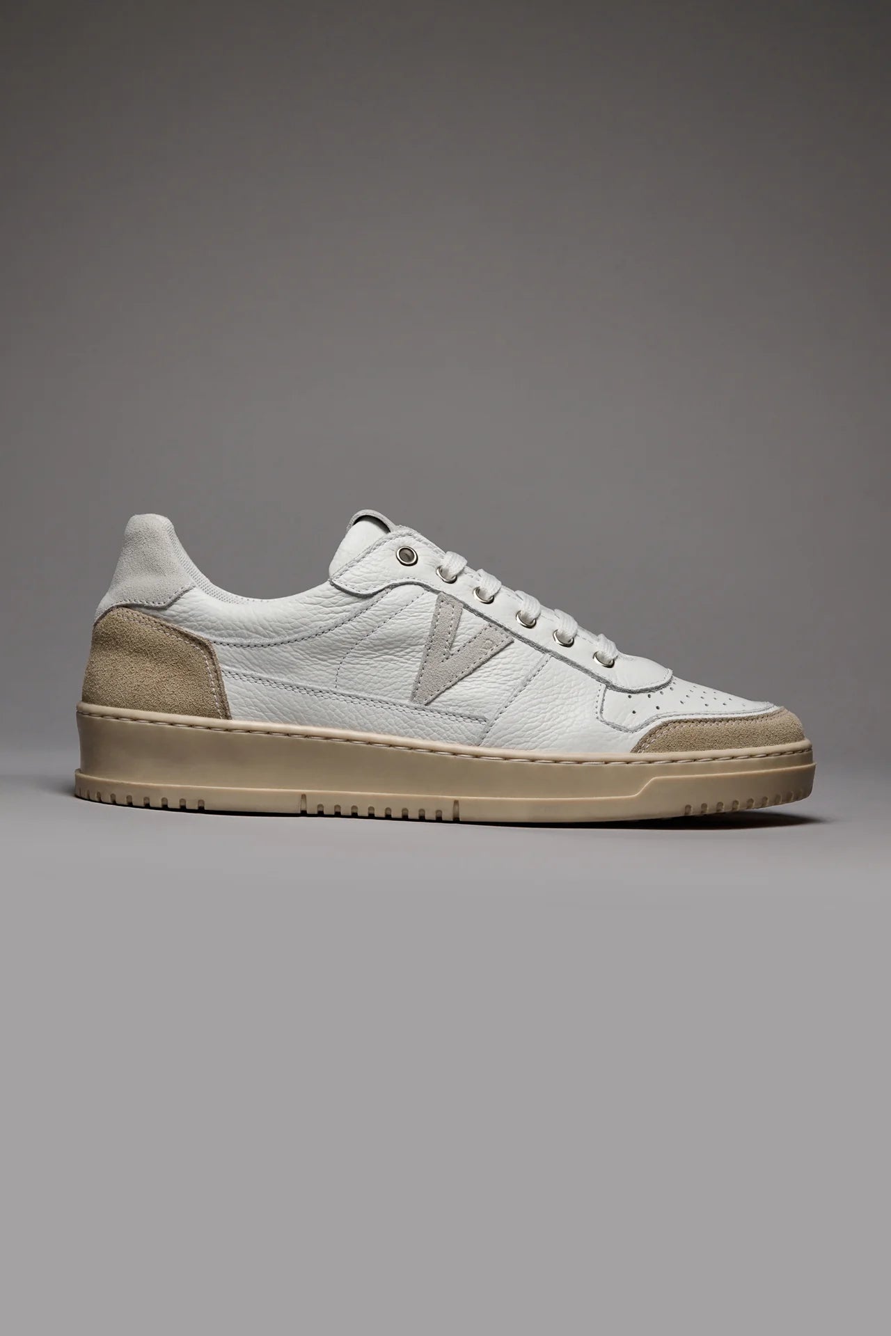 COLLEGE - SNEAKERS BIANCA CON RETRO E INSERTO BIANCO