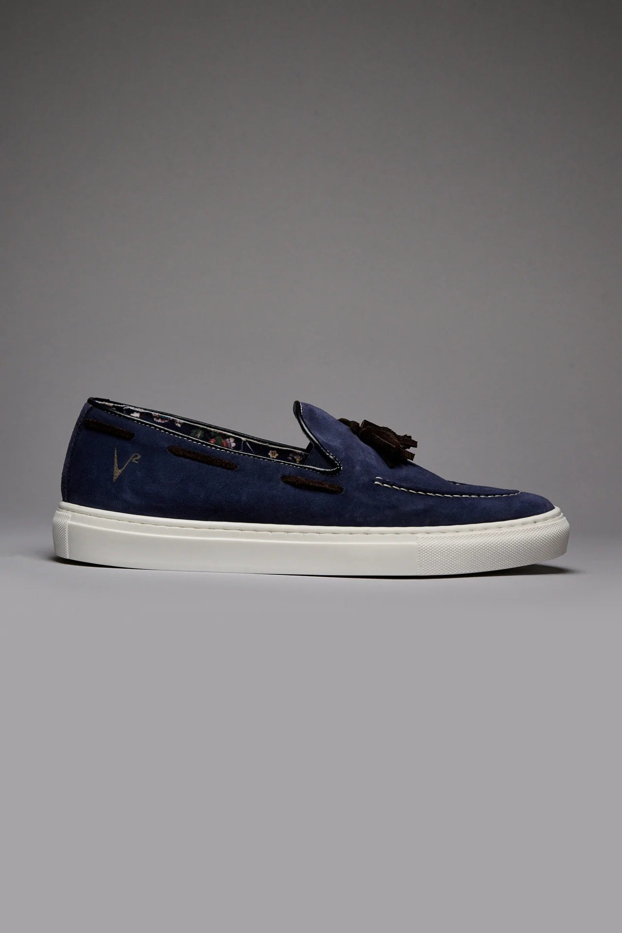 SANTORINI - MOCASSINO CON NAPPINE BLU