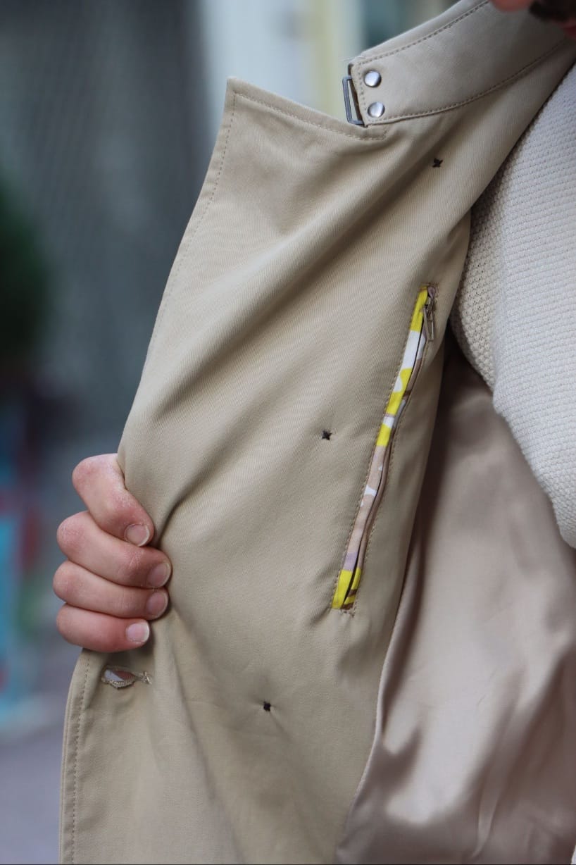 Trench Doppiopetto Beige