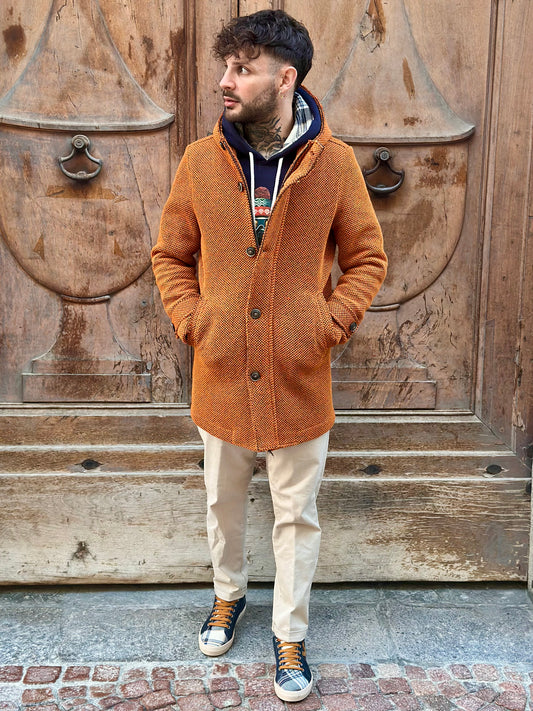 CAPPOTTO ARANCIONE LANA VERGINE V2