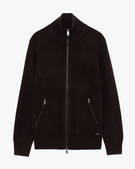 Cardigan Moro in maglia con zip GIANNI LUPO