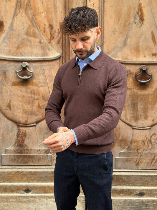 MAGLIA CON ZIP GIANNI LUPO