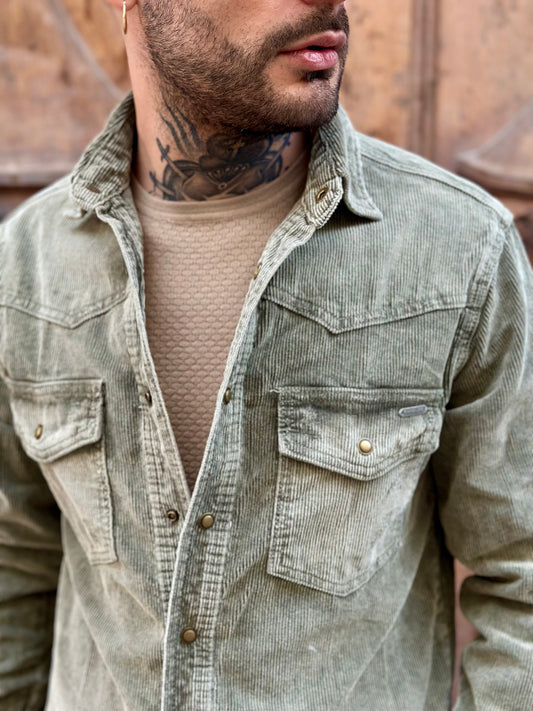 CAMICIA VELLUTO A COSTE GIANNI LUPO