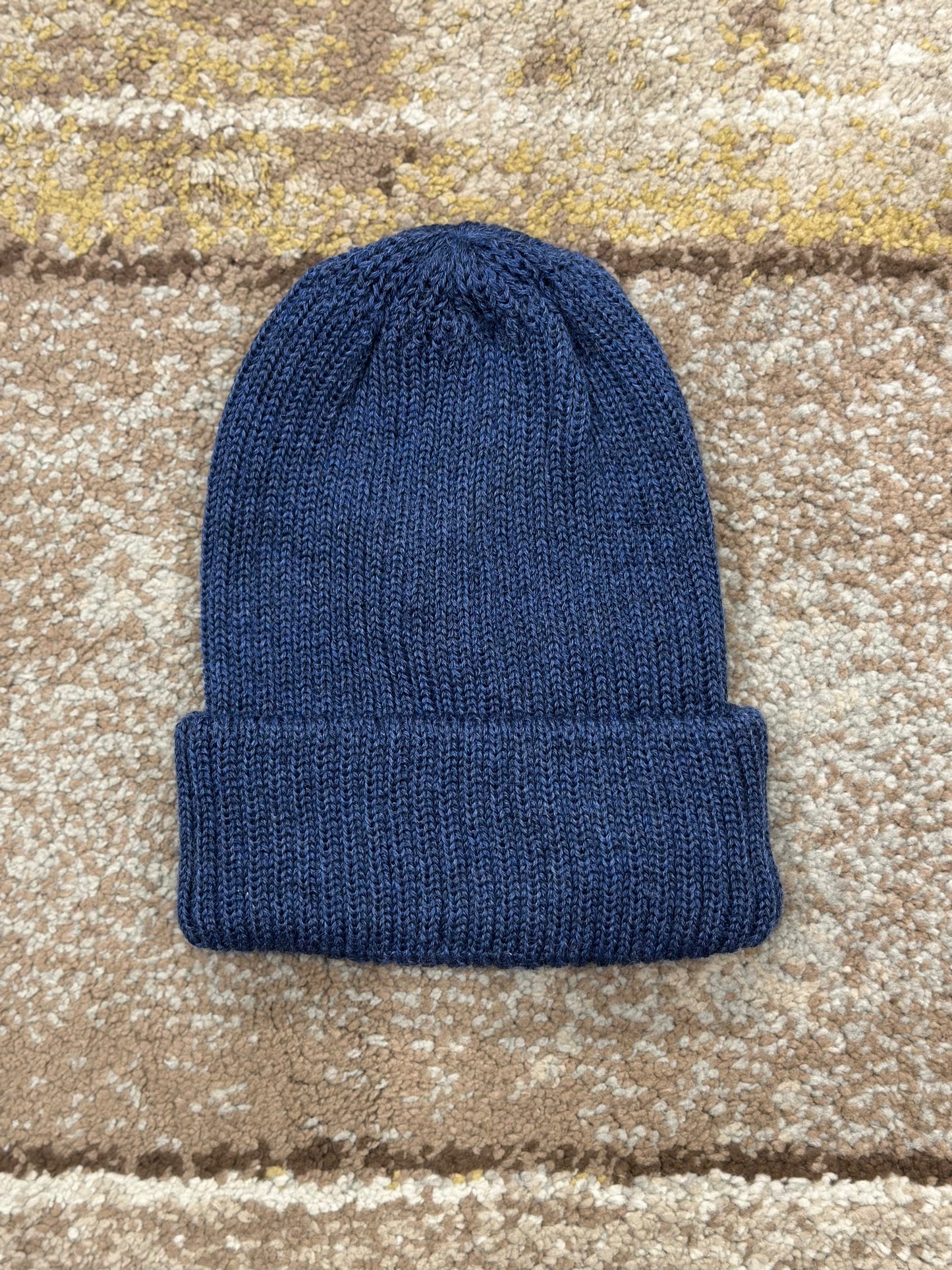 Berretto lana merino colore jeans