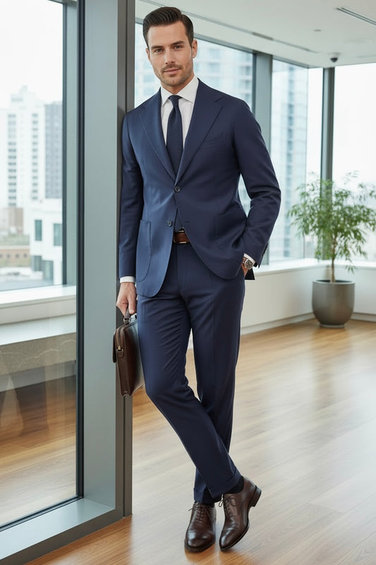 ABITO SARTORIALE DROP BLU FRESCO LANA