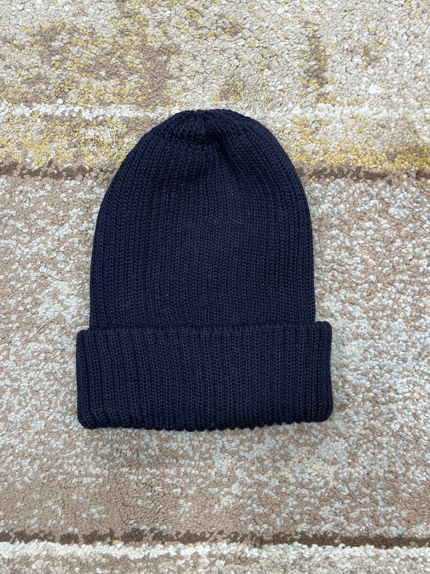 Berretto lana merino colore blu navy