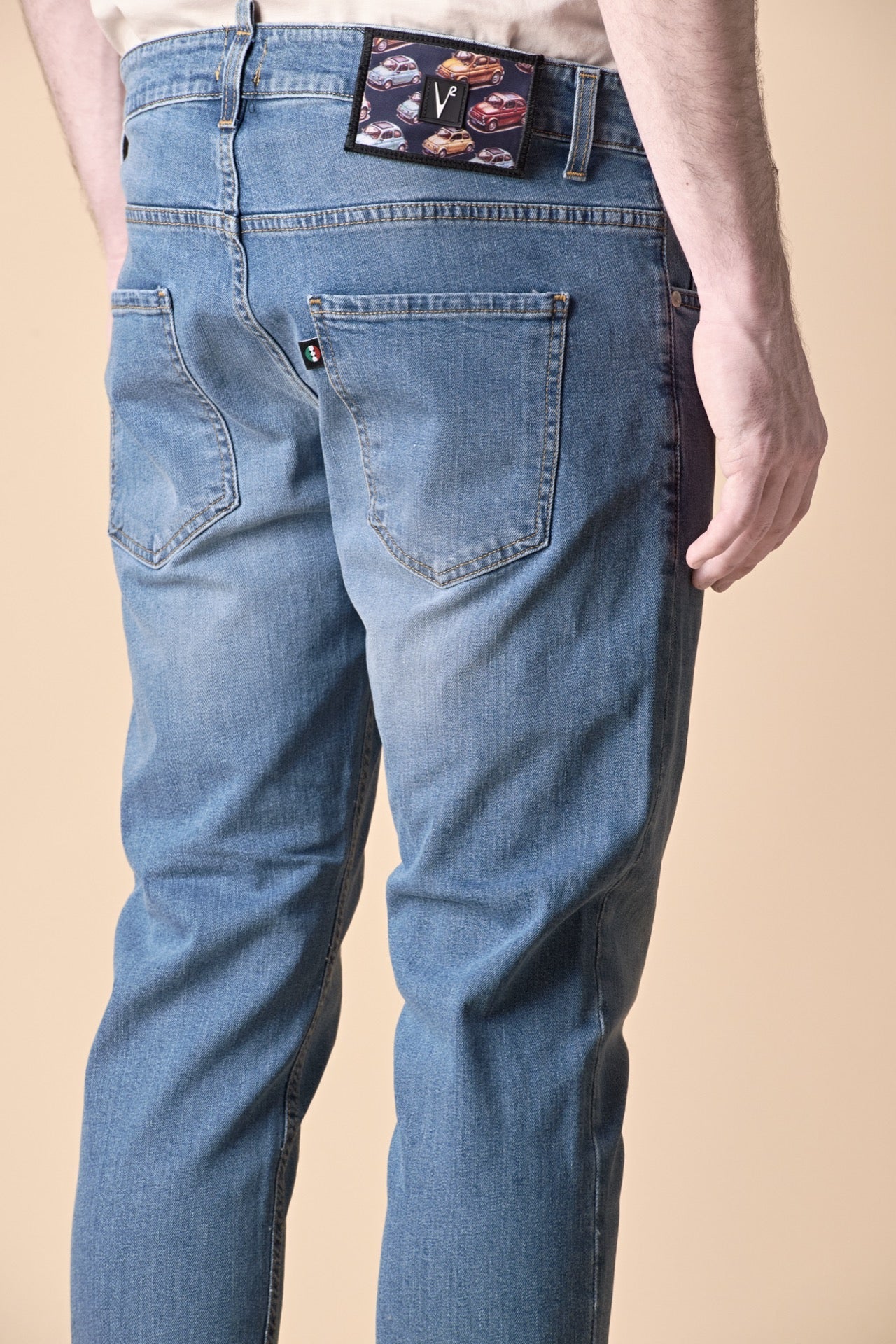 NEW YORK - JEANS SLIM FIT - AZZURRO CON SALPA IN TESSUTO V2