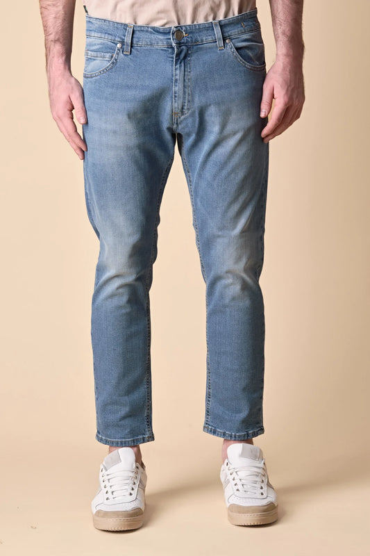 NEW YORK - JEANS SLIM FIT - AZZURRO CON SALPA IN TESSUTO V2