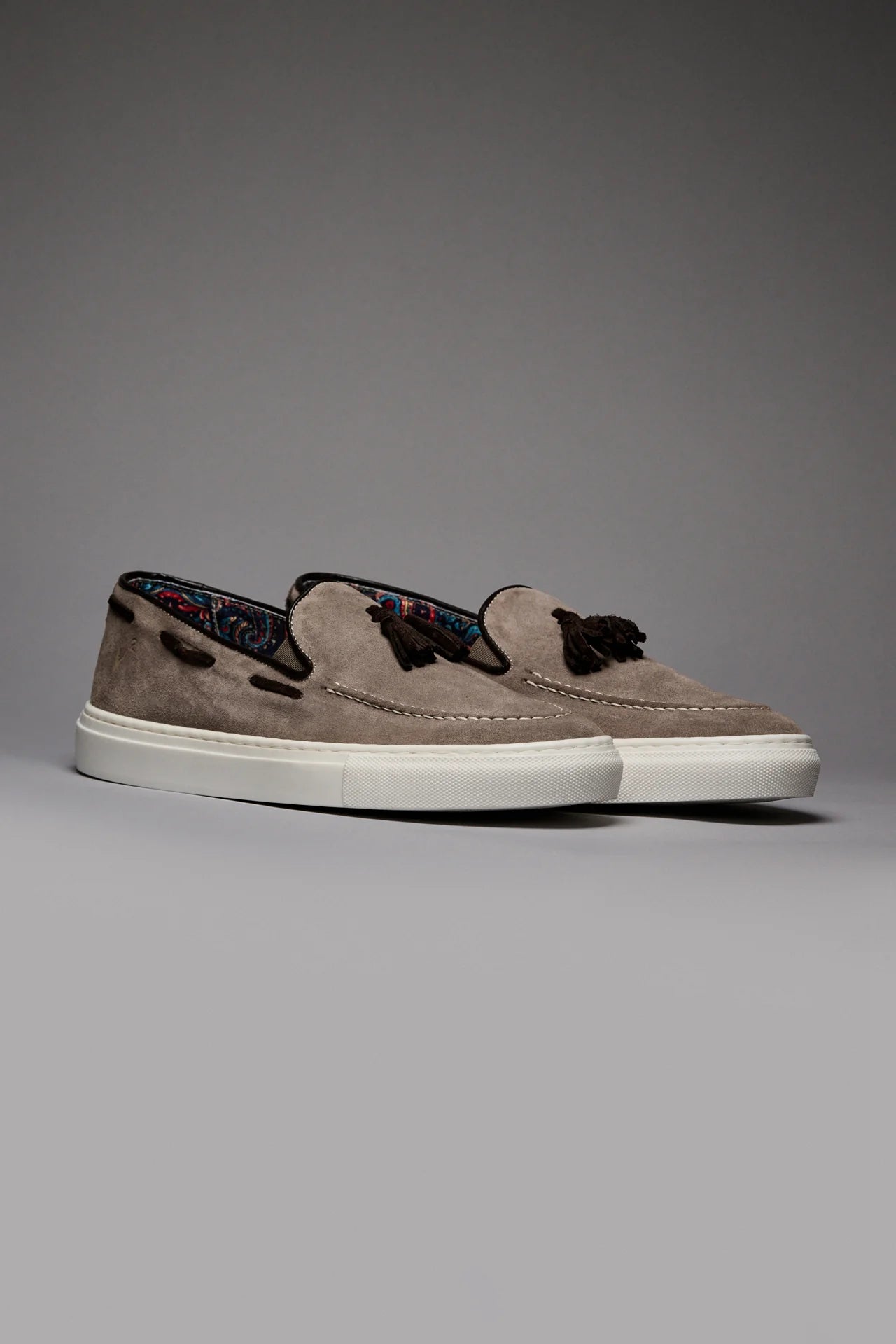 SANTORINI - MOCASSINO CON NAPPINE TORTORA